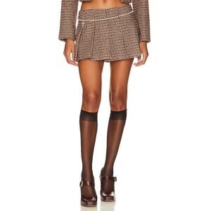 Loba 'Catalina' Brown Crystal Embellished Mini Skirt Size S